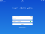 Jabber Video login page