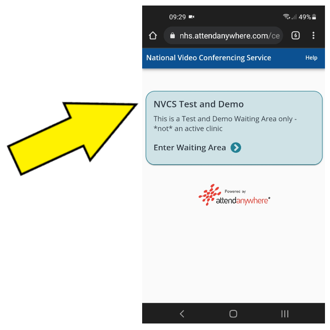 note waiting area name