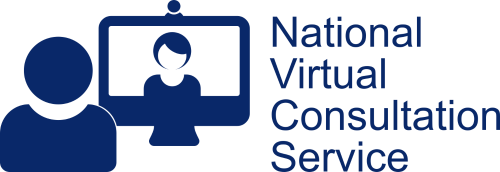 National Virtual Consultation Service logo - a stylised video call