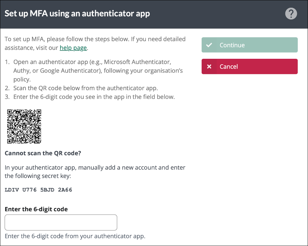 Near Me Service Provider Screen - set up authentication application